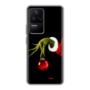 Силиконовый чехол на Xiaomi Poco F4 с принтом Новый год Гринч Силиконовый чехол на Xiaomi Poco F4 с принтом Новый год Гринч