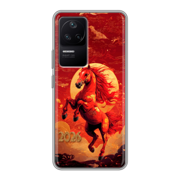 Силиконовый чехол на Xiaomi Poco F4 с принтом Новый год Силиконовый чехол на Xiaomi Poco F4 с принтом Новый год