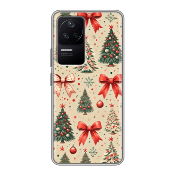 Силиконовый чехол на Xiaomi Poco F4 с принтом Новый год Силиконовый чехол на Xiaomi Poco F4 с принтом Новый год