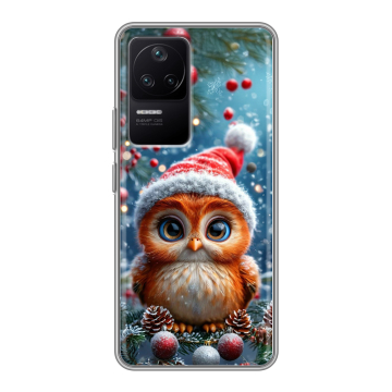 Силиконовый чехол на Xiaomi Poco F4 с принтом Новый год Силиконовый чехол на Xiaomi Poco F4 с принтом Новый год