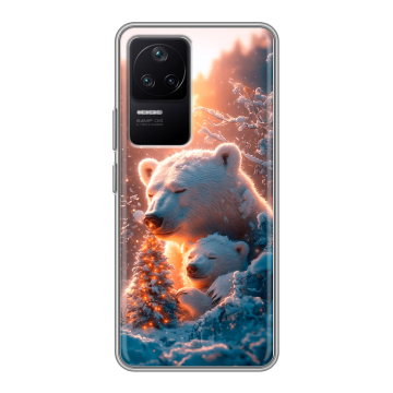 Силиконовый чехол на Xiaomi Poco F4 с принтом Новый год Силиконовый чехол на Xiaomi Poco F4 с принтом Новый год