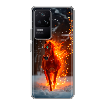 Силиконовый чехол на Xiaomi Poco F4 с принтом Новый год Силиконовый чехол на Xiaomi Poco F4 с принтом Новый год