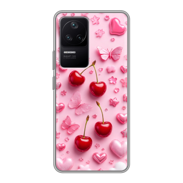 Силиконовый чехол на Xiaomi Poco F4 с принтом для девочек Силиконовый чехол на Xiaomi Poco F4 с принтом для девочек