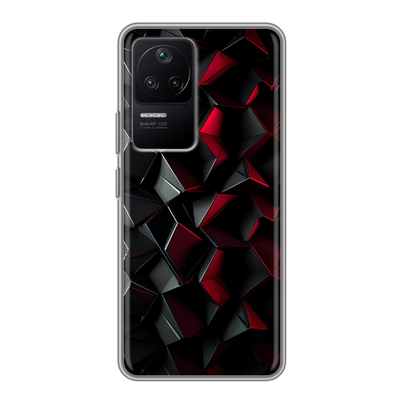 Силиконовый противоударный чехол на Xiaomi Poco F4 с принтом Абстракция Силиконовый противоударный чехол на Xiaomi Poco F4 с принтом Абстракция
