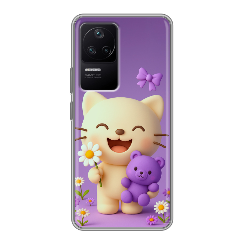 Силиконовый чехол на Xiaomi Poco F4 с принтом для девочек Силиконовый чехол на Xiaomi Poco F4 с принтом для девочек