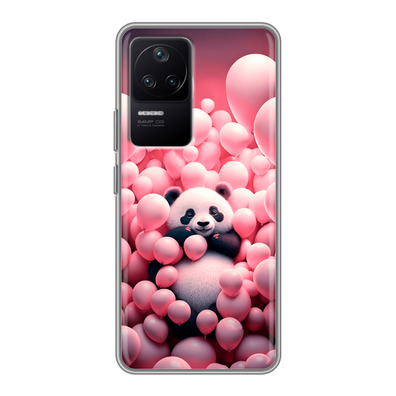 Силиконовый чехол на Xiaomi Poco F4 с принтом Панда Силиконовый чехол на Xiaomi Poco F4 с принтом Панда