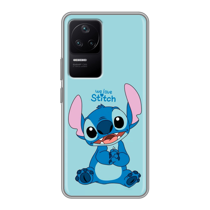 Силиконовый чехол на Xiaomi Poco F4 с принтом Лило и Стич Силиконовый чехол на Xiaomi Poco F4 с принтом Лило и Стич