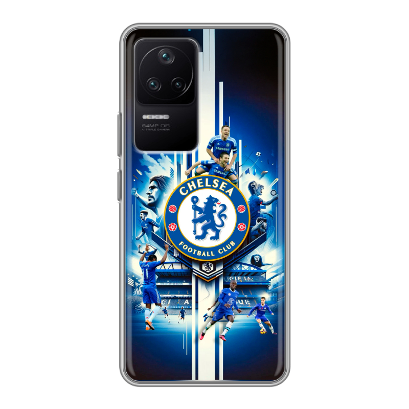 Силиконовый чехол на Xiaomi Poco F4 с принтом Chelsea Челси Силиконовый чехол на Xiaomi Poco F4 с принтом Chelsea Челси