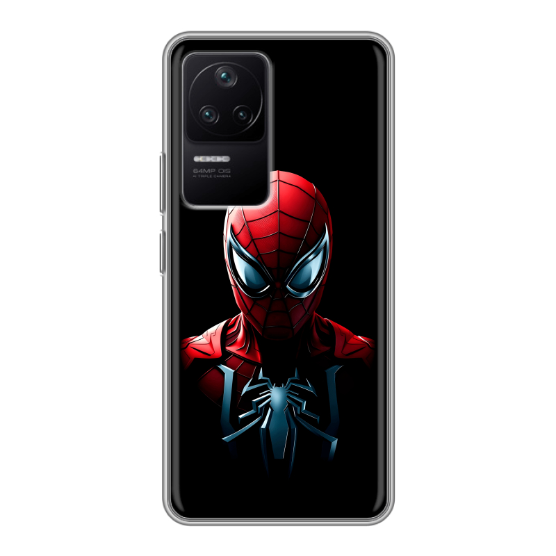 Силиконовый чехол на Xiaomi Poco F4 с принтом Spiderman Человек паук Силиконовый чехол на Xiaomi Poco F4 с принтом Spiderman Человек паук