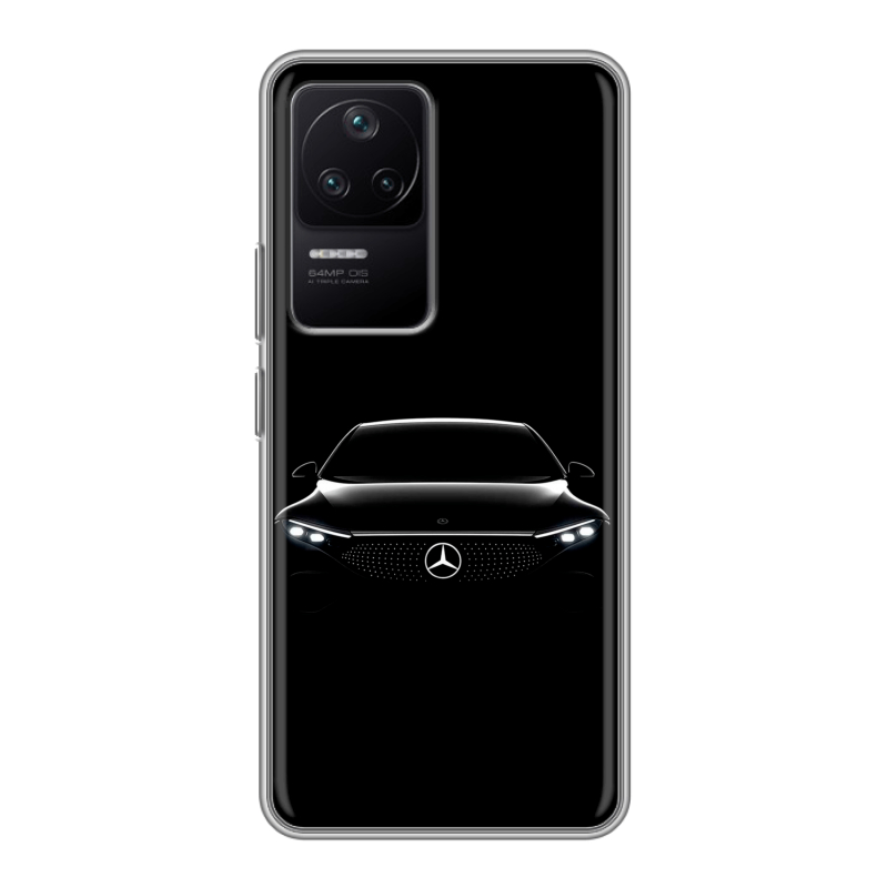 Силиконовый противоударный чехол на Xiaomi Poco F4 с принтом Mercedes Мерседес Силиконовый противоударный чехол на Xiaomi Poco F4 с принтом Mercedes Мерседес