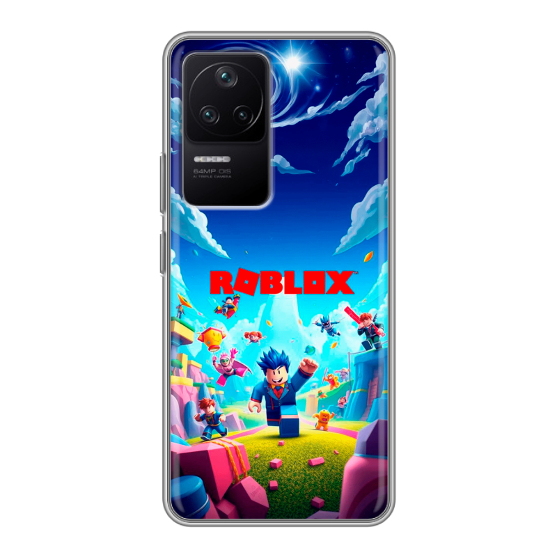 Силиконовый чехол на Xiaomi Poco F4 с принтом Roblox Роблокс Силиконовый чехол на Xiaomi Poco F4 с принтом Roblox Роблокс