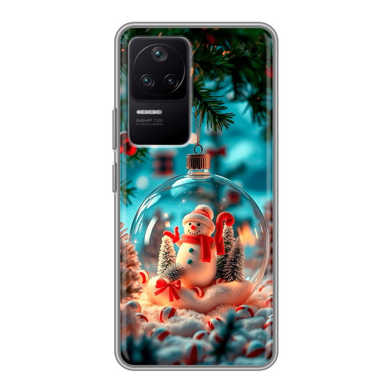 Силиконовый чехол на Xiaomi Poco F4 с принтом Новый год Силиконовый чехол на Xiaomi Poco F4 с принтом Новый год