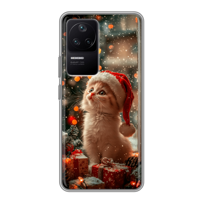 Силиконовый чехол на Xiaomi Poco F4 с принтом Новый год Силиконовый чехол на Xiaomi Poco F4 с принтом Новый год