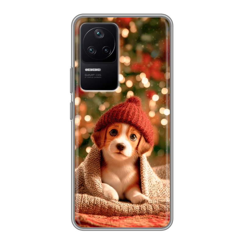 Силиконовый чехол на Xiaomi Poco F4 с принтом Новый год Силиконовый чехол на Xiaomi Poco F4 с принтом Новый год