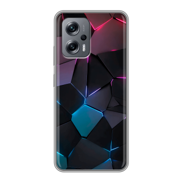 Силиконовый чехол на Xiaomi Poco X4 GT с принтом Геометрия неона Силиконовый чехол на Xiaomi Poco X4 GT с принтом Геометрия неона