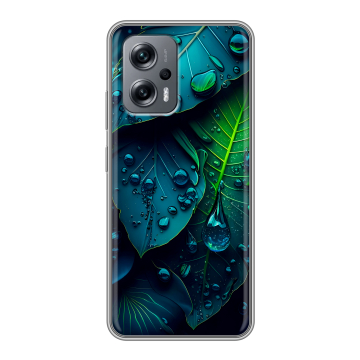 Силиконовый чехол на Xiaomi Poco X4 GT с принтом Листья Силиконовый чехол на Xiaomi Poco X4 GT с принтом Листья