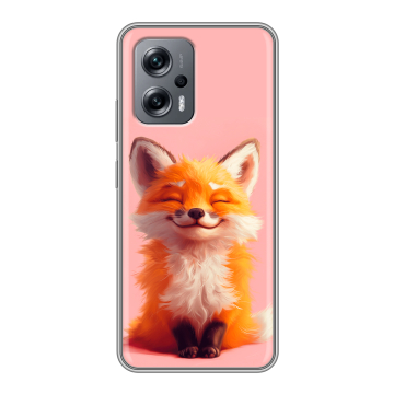 Силиконовый чехол на Xiaomi Poco X4 GT с принтом милая лиса Силиконовый чехол на Xiaomi Poco X4 GT с принтом милая лиса