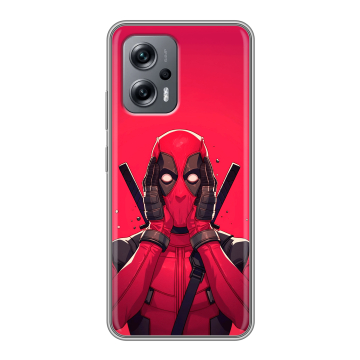 Силиконовый чехол на Xiaomi Poco X4 GT с принтом Дедпул Deadpool Силиконовый чехол на Xiaomi Poco X4 GT с принтом Дедпул Deadpool