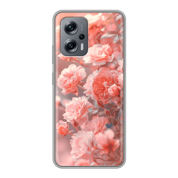 Силиконовый чехол на Xiaomi Poco X4 GT с принтом Розы цветы Силиконовый чехол на Xiaomi Poco X4 GT с принтом Розы цветы