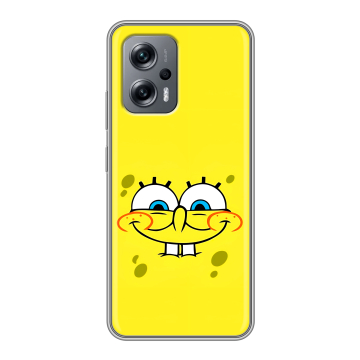 Силиконовый чехол на Xiaomi Poco X4 GT с принтом спанчбоб спанч боб
