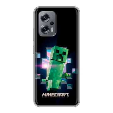 Силиконовый чехол на Xiaomi Poco X4 GT с принтом Майнкрафт Minecraft Силиконовый чехол на Xiaomi Poco X4 GT с принтом Майнкрафт Minecraft