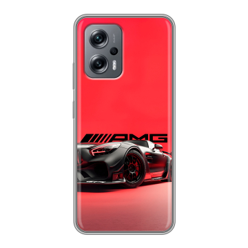 Силиконовый чехол на Xiaomi Poco X4 GT с принтом Мерседес Mercedes AMG Силиконовый чехол на Xiaomi Poco X4 GT с принтом Мерседес Mercedes AMG