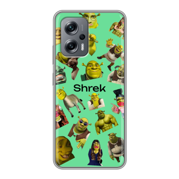 Силиконовый чехол на Xiaomi Poco X4 GT с принтом Шрек Shrek Силиконовый чехол на Xiaomi Poco X4 GT с принтом Шрек Shrek