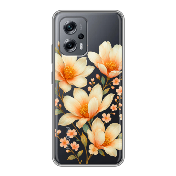 Силиконовый чехол на Xiaomi Poco X4 GT с принтом Цветы Силиконовый чехол на Xiaomi Poco X4 GT с принтом Цветы