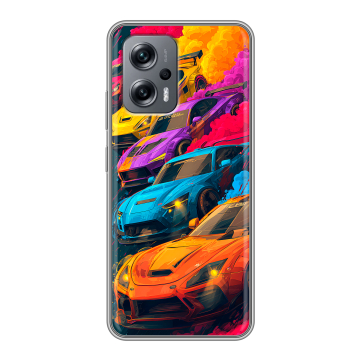 Силиконовый чехол на Xiaomi Poco X4 GT с принтом Тачки Силиконовый чехол на Xiaomi Poco X4 GT с принтом Тачки