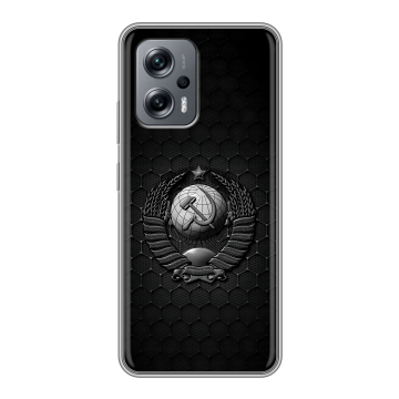 Силиконовый чехол на Xiaomi Poco X4 GT с принтом Герб Флаг СССР
