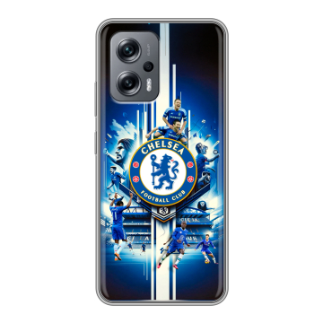 Силиконовый чехол на Xiaomi Poco X4 GT с принтом Chelsea Челси Силиконовый чехол на Xiaomi Poco X4 GT с принтом Chelsea Челси