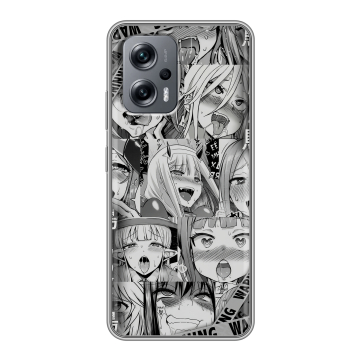 Силиконовый чехол на Xiaomi Poco X4 GT с принтом Ahegao Ахегао Аниме Силиконовый чехол на Xiaomi Poco X4 GT с принтом Ahegao Ахегао Аниме