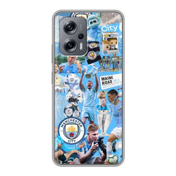 Силиконовый чехол на Xiaomi Poco X4 GT с принтом Man City Манчестер Сити Силиконовый чехол на Xiaomi Poco X4 GT с принтом Man City Манчестер Сити