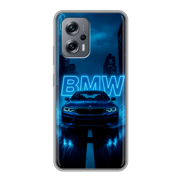 Силиконовый чехол на Xiaomi Poco X4 GT с принтом BMW БМВ
