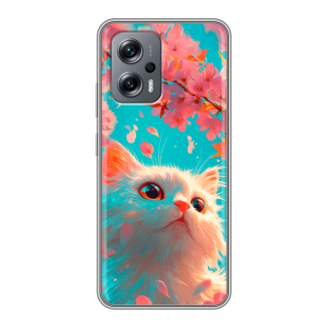 Силиконовый чехол на Xiaomi Poco X4 GT с принтом Красивый кот Силиконовый чехол на Xiaomi Poco X4 GT с принтом Красивый кот