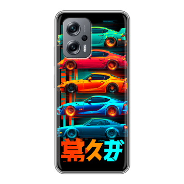 Силиконовый чехол на Xiaomi Poco X4 GT с принтом машины тачки Силиконовый чехол на Xiaomi Poco X4 GT с принтом машины тачки