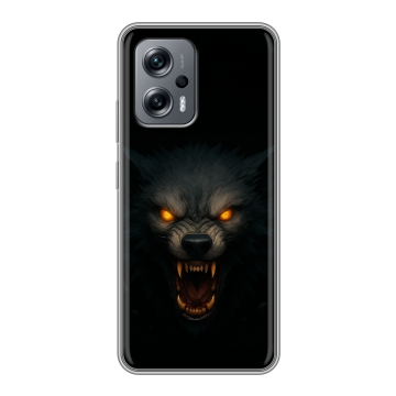 Силиконовый чехол на Xiaomi Poco X4 GT с принтом Волк Силиконовый чехол на Xiaomi Poco X4 GT с принтом Волк