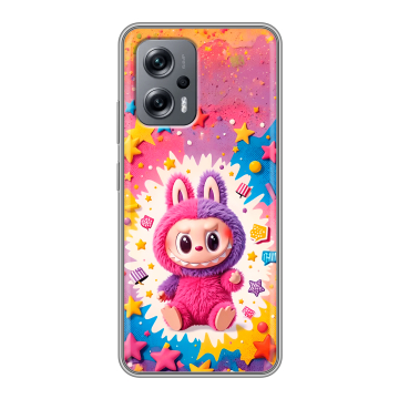 Силиконовый чехол на Xiaomi Poco X4 GT с принтом Labubu Лабубу Силиконовый чехол на Xiaomi Poco X4 GT с принтом Labubu Лабубу