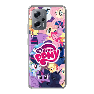 Силиконовый чехол на Xiaomi Poco X4 GT с принтом My little pony Дружба чудо Силиконовый чехол на Xiaomi Poco X4 GT с принтом My little pony Дружба чудо
