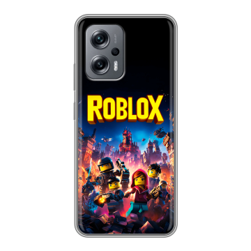 Силиконовый чехол на Xiaomi Poco X4 GT с принтом Roblox Роблокс Силиконовый чехол на Xiaomi Poco X4 GT с принтом Roblox Роблокс