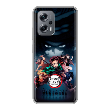 Силиконовый чехол на Xiaomi Poco X4 GT с принтом Demon Slayer Клинок рассекающий демонов Силиконовый чехол на Xiaomi Poco X4 GT с принтом Demon Slayer Клинок рассекающий демонов