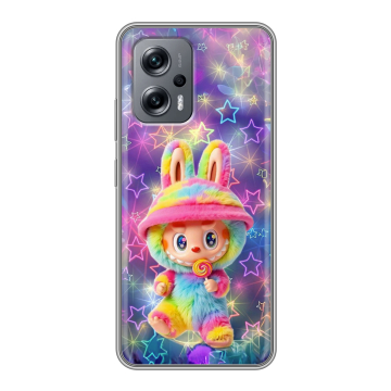 Силиконовый чехол на Xiaomi Poco X4 GT с принтом Labubu Лабубу