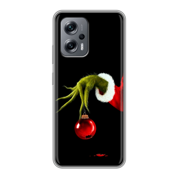 Силиконовый чехол на Xiaomi Poco X4 GT с принтом Новый год Гринч Силиконовый чехол на Xiaomi Poco X4 GT с принтом Новый год Гринч