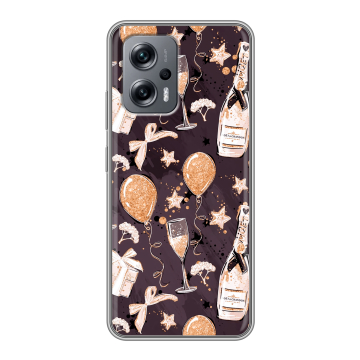 Силиконовый чехол на Xiaomi Poco X4 GT с принтом Новый год Силиконовый чехол на Xiaomi Poco X4 GT с принтом Новый год