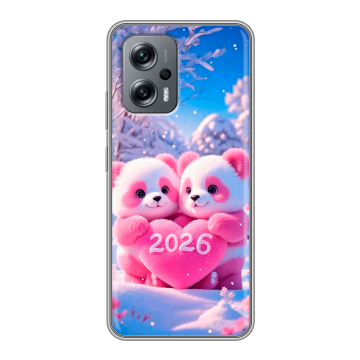 Силиконовый чехол на Xiaomi Poco X4 GT с принтом Новый год Силиконовый чехол на Xiaomi Poco X4 GT с принтом Новый год
