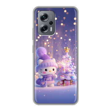 Силиконовый чехол на Xiaomi Poco X4 GT с принтом Новый год Силиконовый чехол на Xiaomi Poco X4 GT с принтом Новый год