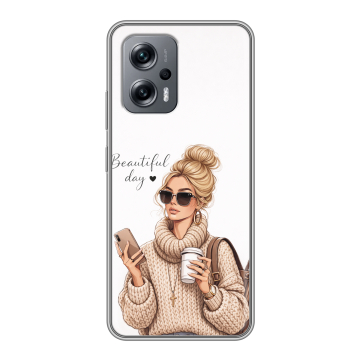 Силиконовый чехол на Xiaomi Poco X4 GT с принтом женский Силиконовый чехол на Xiaomi Poco X4 GT с принтом женский