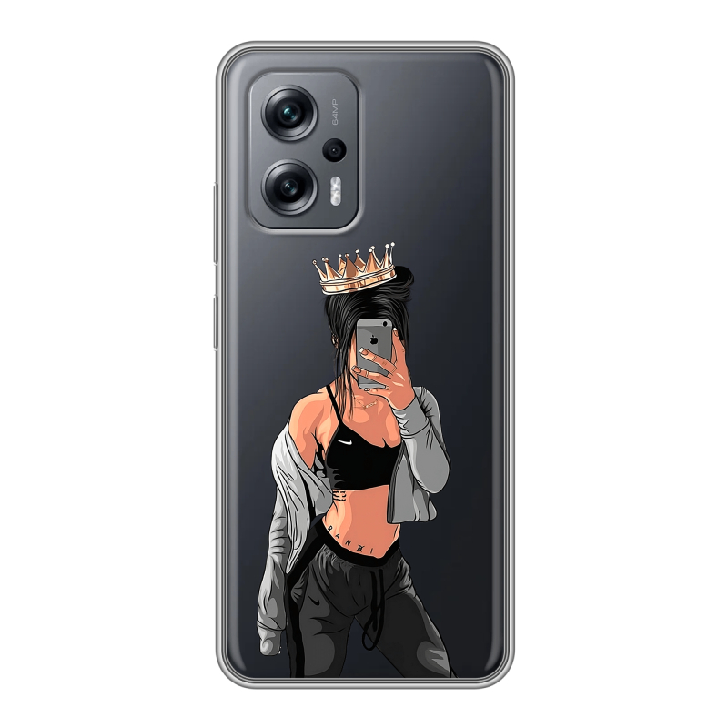 Силиконовый противоударный чехол на Xiaomi Poco X4 GT с принтом Женские принты Силиконовый противоударный чехол на Xiaomi Poco X4 GT с принтом Женские принты