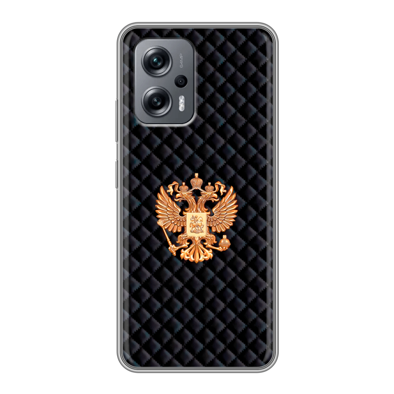 Силиконовый чехол на Xiaomi Poco X4 GT с принтом Герб России принт Силиконовый чехол на Xiaomi Poco X4 GT с принтом Герб России принт