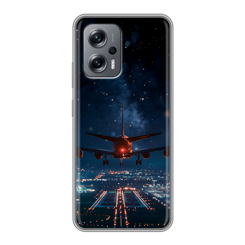 Силиконовый чехол на Xiaomi Poco X4 GT с принтом самолет Силиконовый чехол на Xiaomi Poco X4 GT с принтом самолет